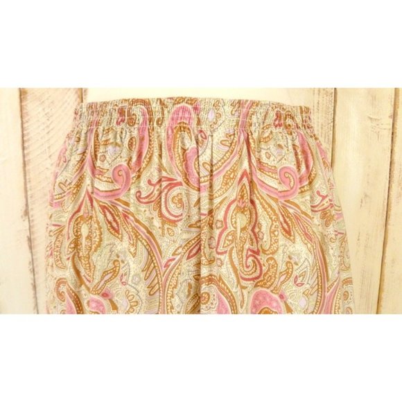 Vintage pink paisley midi skirt - large - Picture 2 of 4